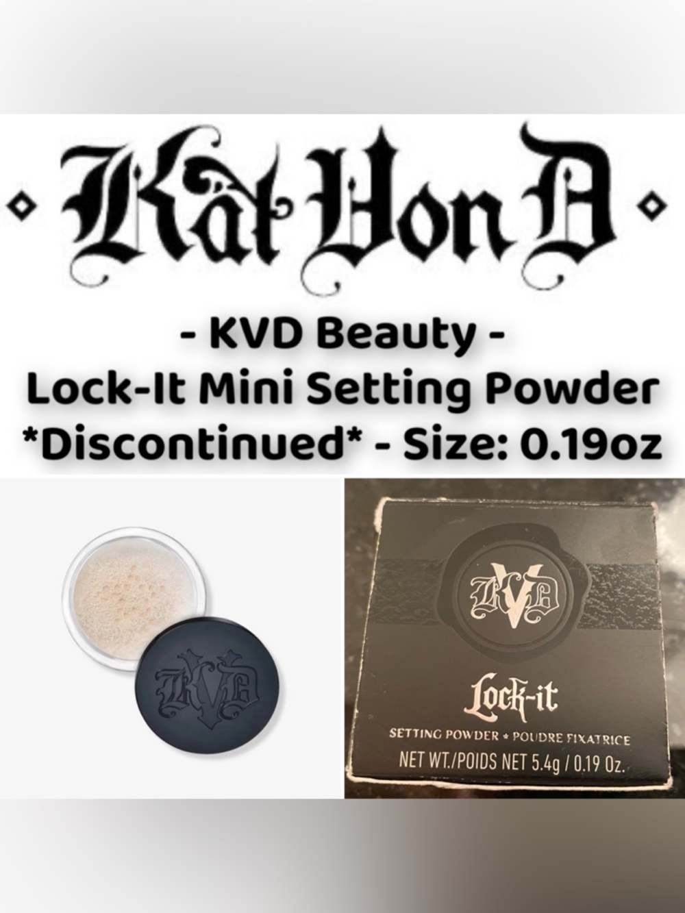 KVD Beauty - Lock-It Mini Setting Powder *Discontinued* - NEW